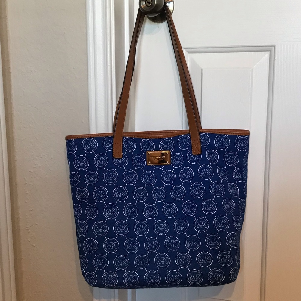 MK Michael Kor blue tote bag